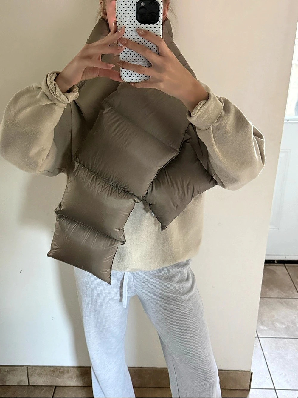 Tna Quilted Puffer scarf